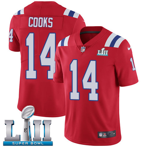 Nike Patriots #14 Brandin Cooks Red Alternate Super Bowl LII Youth Stitched NFL Vapor Untouchable Limited Jersey - Click Image to Close